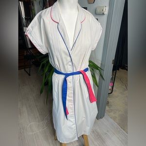 Vintage white, pink and blue dress